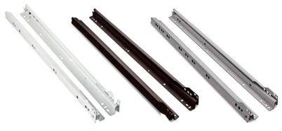 Epoxy-style drawer slides in three different color choices
