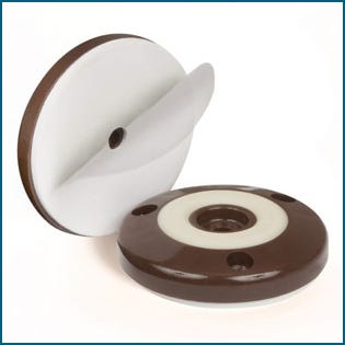 Large diameter glides for replacing casters on furniture