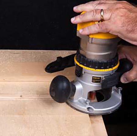 Completing dado cut with router