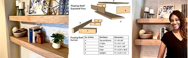free floating shelf plan download button
