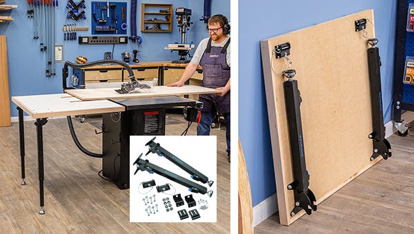 table saw with folidng extension table