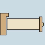 Diagram of a drawer with fully extending slides