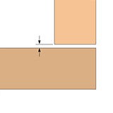 Diagram of the gab between casework and door