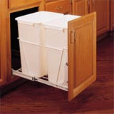 Pull-out storage for an under the counter garbage can