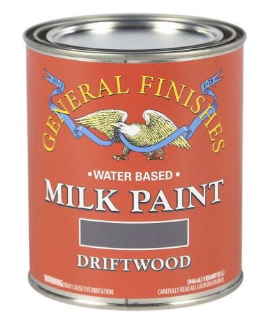 General finishes driftwood colored water-based milk paint