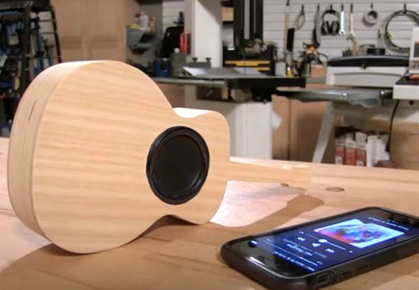 guitar-shaped wireless speaker
