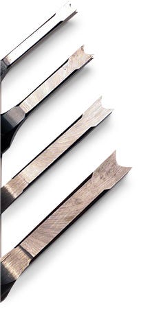 Selection of four different mortising chisels