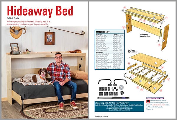 horizontal murphy bed plan download button