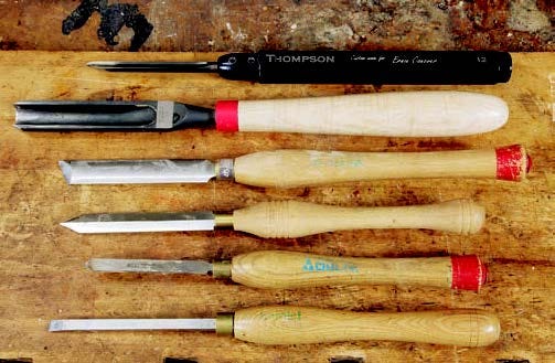 Examples of woodturning tools made with high speed steel