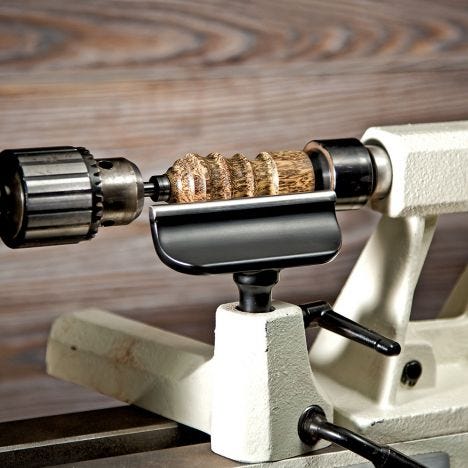 Rockler turning tool rest on a lathe