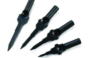 Old styled solid steel piloted countersink bits