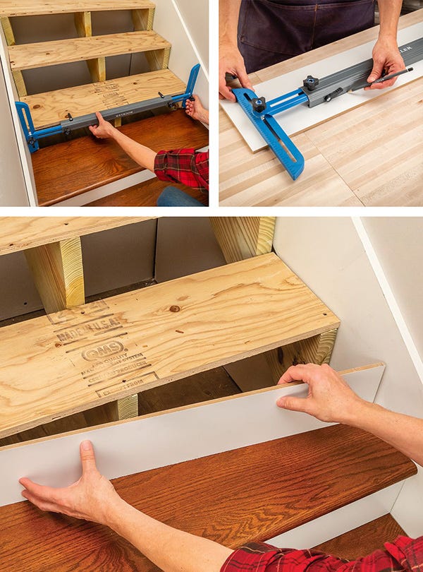 installing a stair riser