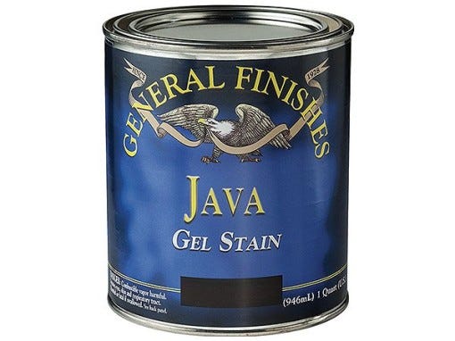 General Finishes java gel stain can