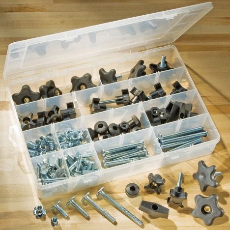 Rockler 129 piece jig hardware kit