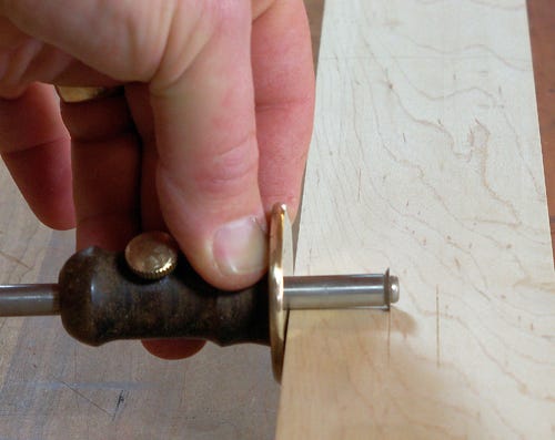 Marking gauge made using a pre-assembled kit