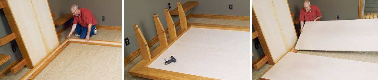 Steps of disassembling platform panels of floating platform bed