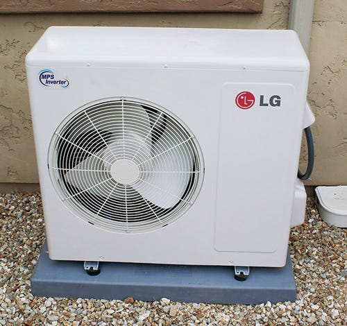 LG mini-split heat pump compressor-condenser
