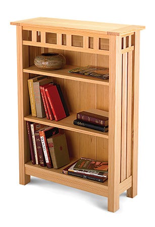 Small bookcase made from longleaf pine lumber