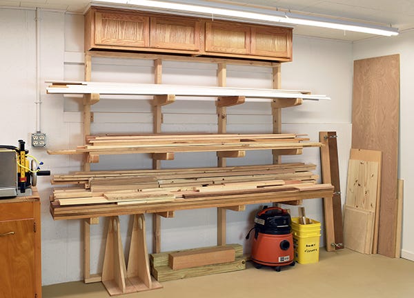 DIY lumber rack