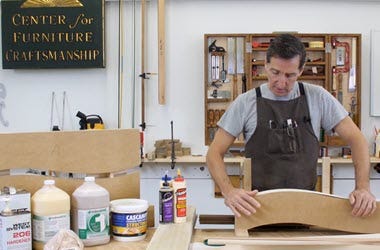Using plywood template to bend wood