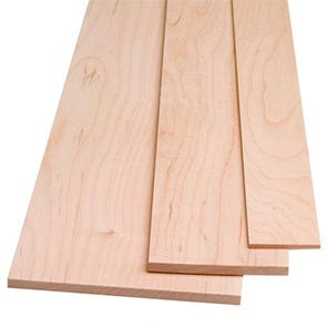 Stack of one eighth maple lumber
