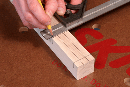 Marking out locating for routing a mortise