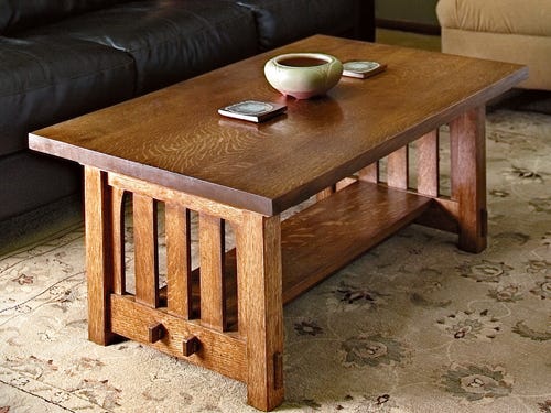 Arts and crafts coffee table