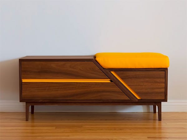 Modern style shoe storage bench
