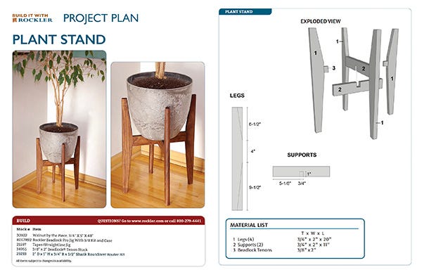 modern plant stand project plan