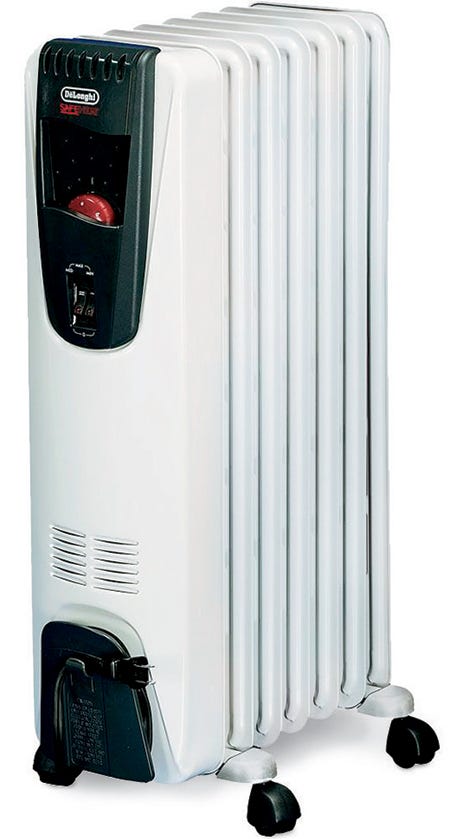 Oil and electric portable convection heater