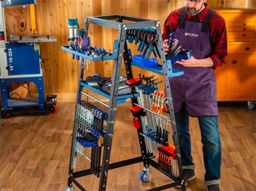 Rockler pack rack mobile clamp and tool storage