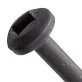 Woodworking screw with a domed, pan-style head