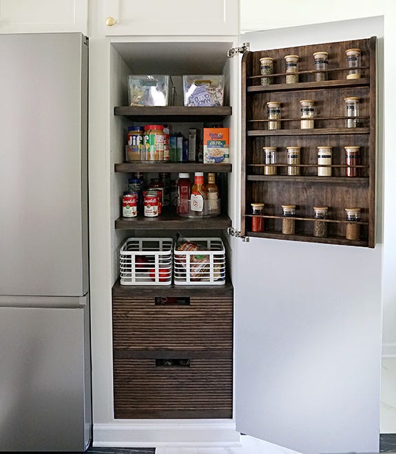 completed DIY pantry project