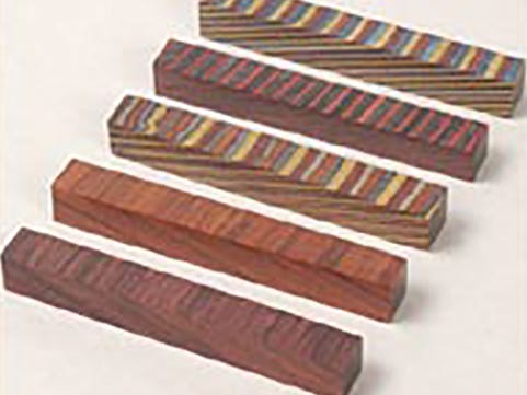 Collection of different styles of pen blanks