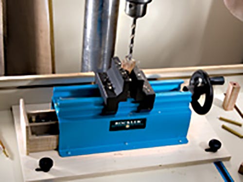 Rockler drilling jig for pen blanks