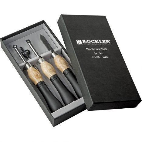 Rockler ergonomic carbide pen turning tools