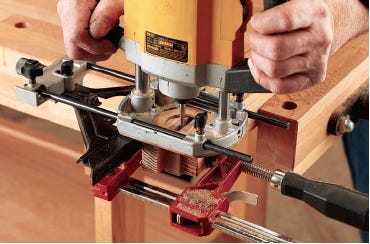 Cutting mortise and tenon joints with straight edge router bit