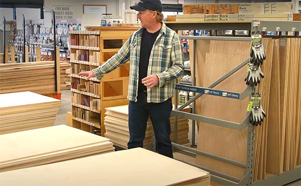 plywood for sale in Rockler retail store