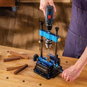 Rockler portable drill guide with vise