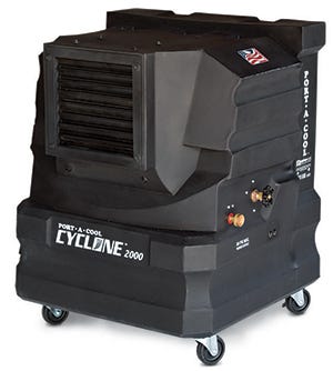 Port-a-cool cyclone air evaporator