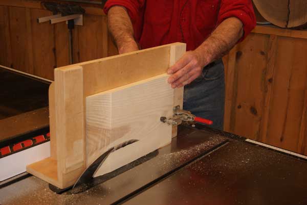 Cutting long grain edge on raised panel