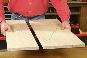 Matching up parts of a large panel for regluing