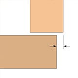 Diagram of reveal between cabinet face and door