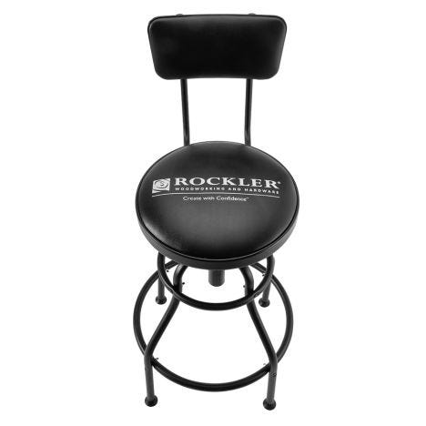 Rockler pneumatic shop stool with adjustable back rest