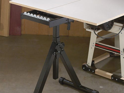 Rockler three row ball bearing outfeed stand