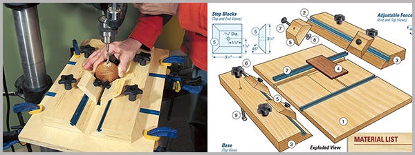 round object drilling jig
