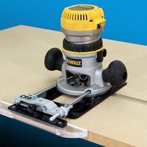 DeWalt router with attached router fence