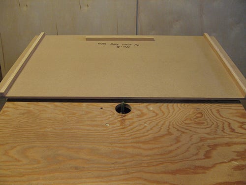 Simple circle cutting jig made to fit over a router table