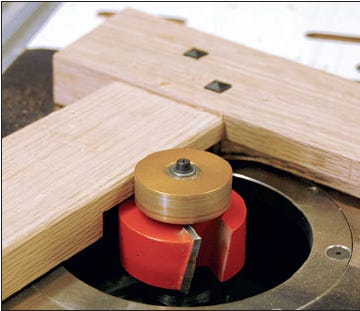 Cutting rabbets in frame for glass panel installation