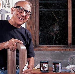 Sam Maloof finishing with his oil and wax mixture